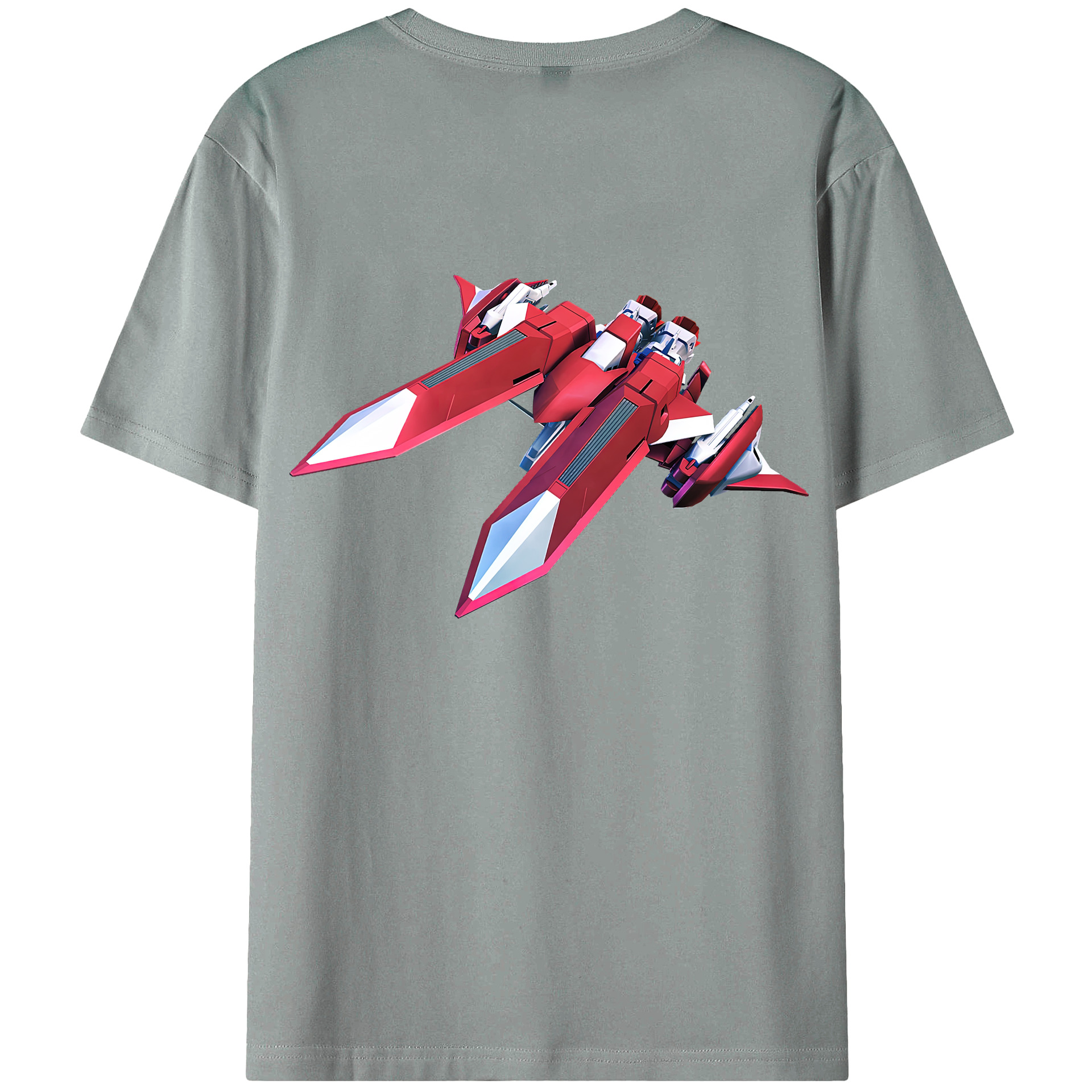（画像用） 機動戦士ガンダム Mobile Suit Gundam 綿100％ メンズ半袖Tシャツ（バックプリント） 通気性